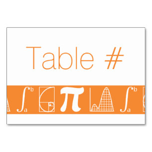 Es wird in Orange Table Card hinzugefügt Tischnummer