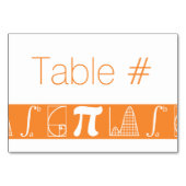 Es wird in Orange Table Card hinzugefügt Tischnummer (Rückseite)