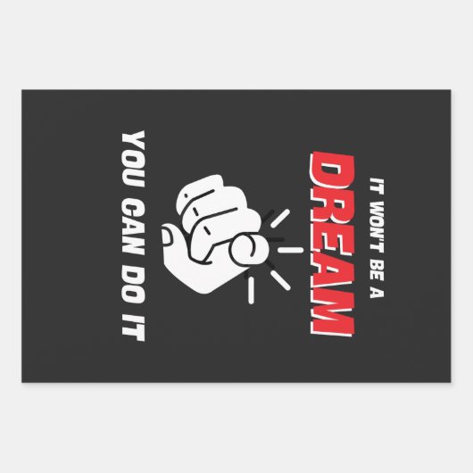 ES WIRD KEIN TRAUM SEIN, DASS MAN ES AM BESTEN NEU GESCHENKPAPIER SET (Vorderseite)