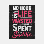 Es wird keine Stunde des Lebens verschwendet, die  Fleecedecke (Vorderseite)