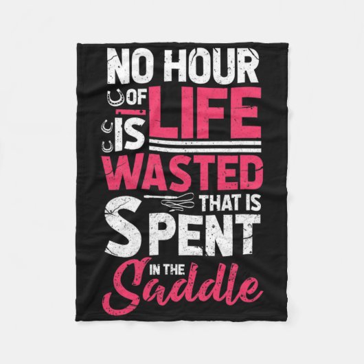 Es wird keine Stunde des Lebens verschwendet, die  Fleecedecke (Vorderseite)