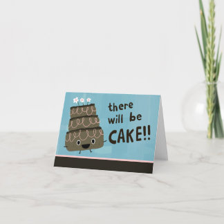 Es wird Kuchen geben! Benutzerdefinierte Party Ein Einladung