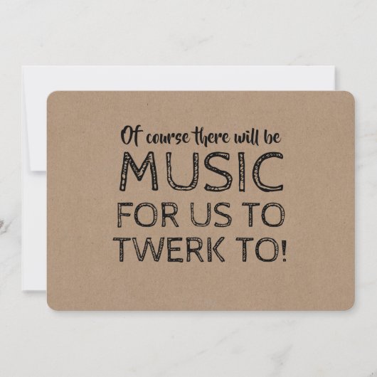 Es wird Musik geben - Vorschlag von Bridesmaid Einladung (Vorderseite)