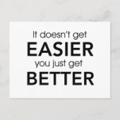 Es wird nicht einfacher, einfach besser zu werden postkarte (Vorderseite)