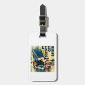 Es wird nicht einfacher Fahrrad zu fahren Gepäckanhänger (Vorderseite vertikal)