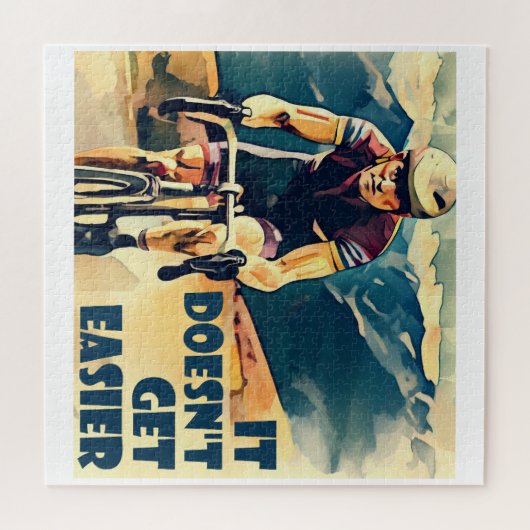 Es wird nicht einfacher Fahrrad zu fahren Puzzle (Horizontal)