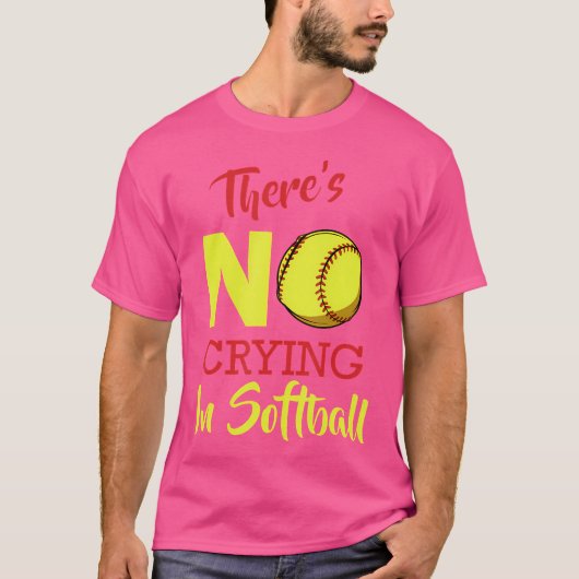 Es Wird Nicht Geweint Beim Softball Baseball Lusti T-Shirt (Vorderseite)