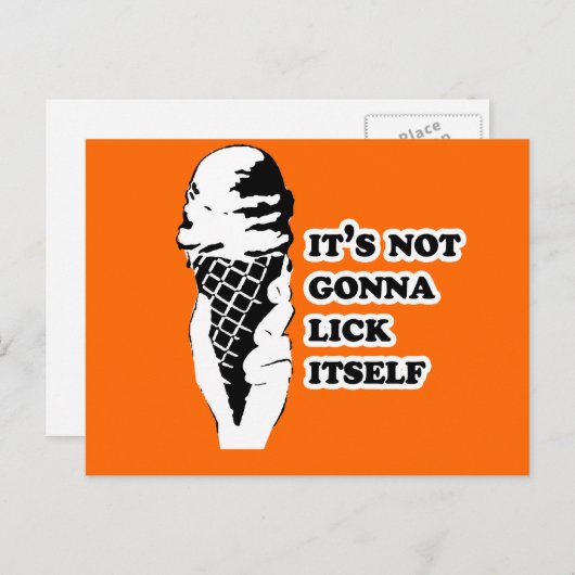 Es wird nicht sich lecken postkarte (Vorne/Hinten)