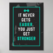 Es wird nie einfacher Gymnastik Zitat Poster (Vorne)