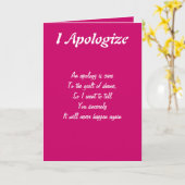 Es wird nie wieder passieren Entschuldigung Grußka Karte (Gelbe Blume)