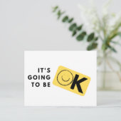 ES WIRD OK SEIN motivierend Postkarte (Stehend Vorderseite)