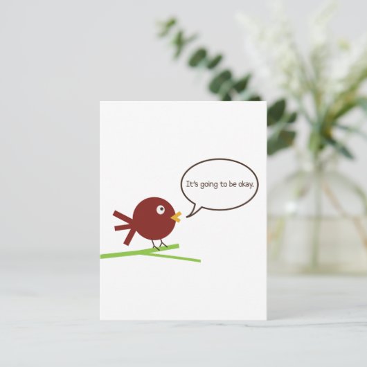 Es wird okay sein postkarte (Stehend Vorderseite)
