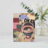 Es Wird Schon Werden Mixed Media Collage Postkarte (Stehend Vorderseite)