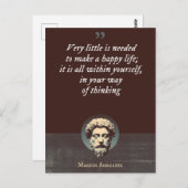 Es wird sehr wenig gebraucht, um ein glückliches L Postkarte (Vorne/Hinten)