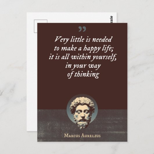 Es wird sehr wenig gebraucht, um ein glückliches L Postkarte (Vorne/Hinten)