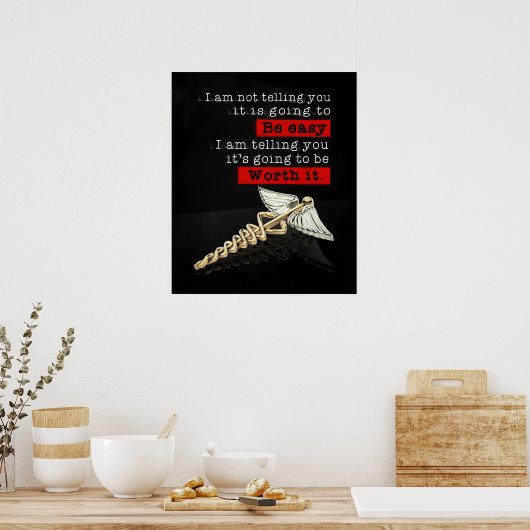 Es wird sich lohnen, dass es Inspiration nährt Poster (Küche)