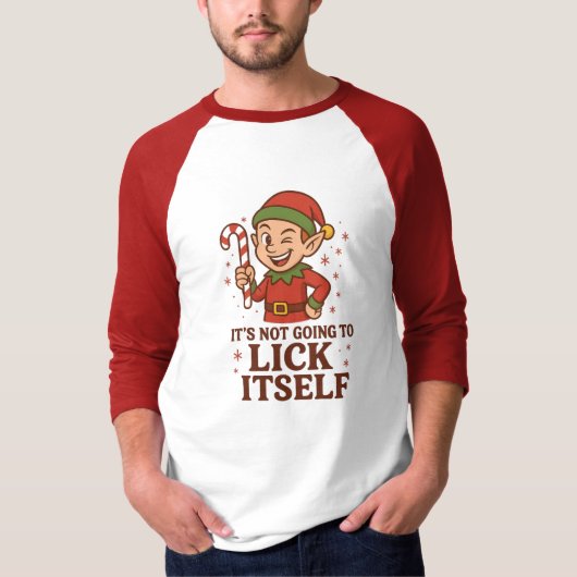 Es wird sich nicht selbst lecken Raglan T-Shirt (Vorderseite)