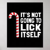 Es wird sich nicht selbst Weihnachtscreme Candy Ca Poster (Vorne)