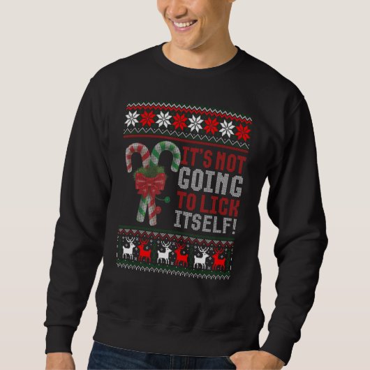 Es wird sich nicht wie Candy Cane knuddelig schwit Sweatshirt (Vorderseite)