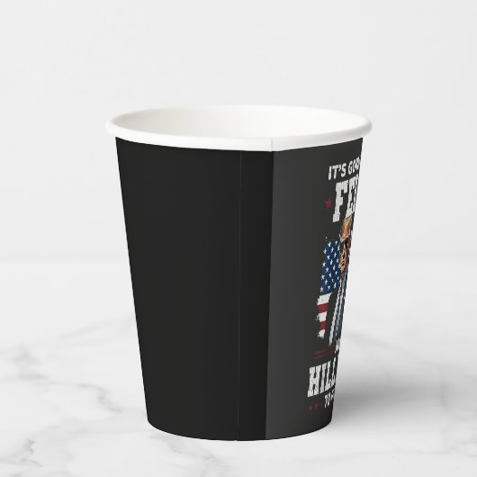 Es wird Trump Vance mit Felon und Hügel einnehmen Pappbecher (Rechts)