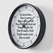 Es wird Zeit, dass die Natur gesund-weiß trainiert Uhr (Winkel)