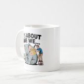 Es wird Zeit, dass wir… Lustiger Elefant im Raum Kaffeetasse (Vorderseite Links)