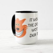 Es Woz der HundWot Dun es! Tasse (Vorderseite Links)