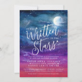Es wurde in den Sternen Mond Art Hochzeit geschrie Einladung (Vorderseite)