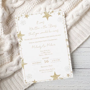 Es wurde in der Stars-Adoption-Dusche geschrieben Einladung