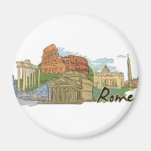 Es wurde nicht an einem Tag (Rom) gebaut Magnet