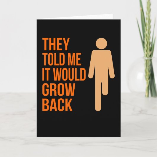 Es würde wieder glänzende Amputierprothese wachsen Karte (Vorderseite)