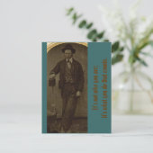 Es zählt nicht, wer du bist; es ist, was du tust postkarte (Stehend Vorderseite)