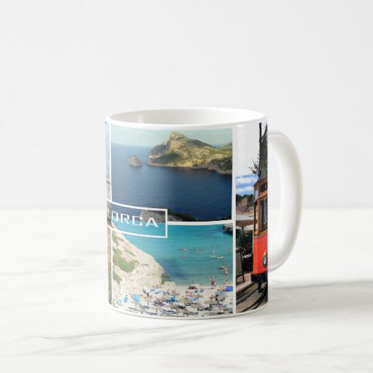 es zerteilt mehrere Fotos der Insel von Mallorca Kaffeetasse (VorderseiteRechts)