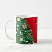 Es zerteilt,- Weihnachtsbaum -, Personalizable Kaffeetasse (Links)