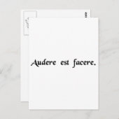 Es zu wagen ist zu tun. postkarte (Vorne/Hinten)