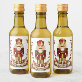 Es zu zerschlagen! Nutcracker Mini Weinflaschen Weinetikett