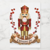 Es zu zerschlagen! Nutcracker Mini Weinflaschen Weinetikett (Einzelnes Label)