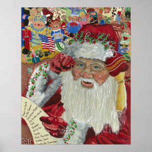 Es zweimal überprüfen — Klassischer Weihnachtsmann Poster