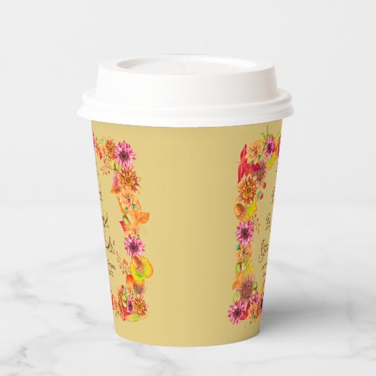 Esat Drink Sei froh, danke-Erntedank Pappbecher (Links)