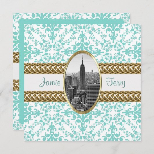 ESB 01 B&W Einladung zur Hochzeit (Vorne/Hinten)