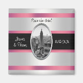 ESB Save the Date Weißrosa Magnet (Vorne)