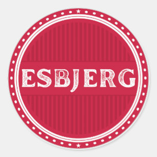 Esbjerg City Pride Emblem – Dänische Identität Runder Aufkleber