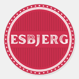 Esbjerg City Pride Emblem – Danish Identity Runder Aufkleber