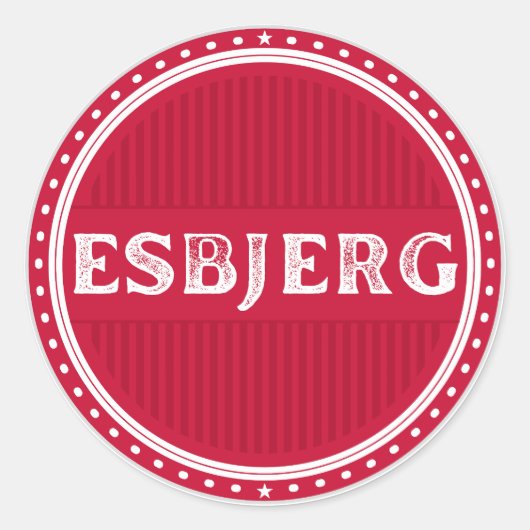 Esbjerg City Pride Emblem – Danish Identity Runder Aufkleber (Vorderseite)
