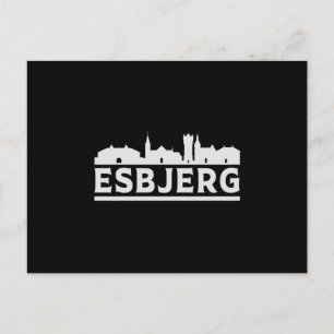 Esbjerg Denmark City Skyline Cityscape Funny Gift Postkarte