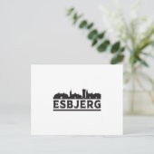 Esbjerg Denmark City Skyline Cityscape Travel Gift Postkarte (Stehend Vorderseite)