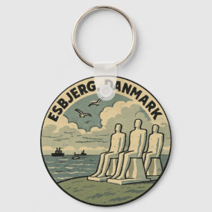 Esbjerg Mann trifft Meer Schlüsselanhänger