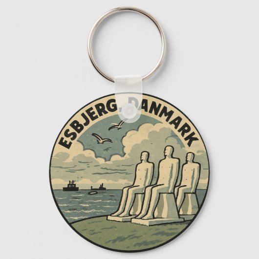 Esbjerg Mann trifft Meer Schlüsselanhänger (Vorderseite)