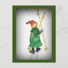 Esbjorn auf Skis - Esbjorn Auf Skiern Postkarte