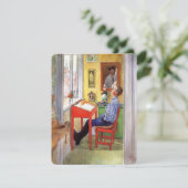 Esbjorn macht seine Hausaufgaben Graduation Party Einladung (Stehend Vorderseite)